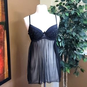 Sexy Black Baby Doll Dress